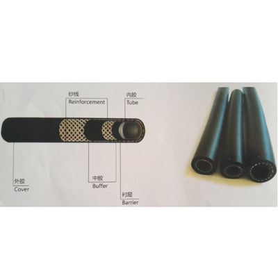 Black ID 13mm OD 21mm Automotive Air Conditioning Hoses 1/2"