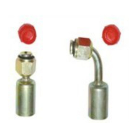 Steel Joint And Nut 1/2 10mm AC Compressor Adapter Fittings 45 Degree