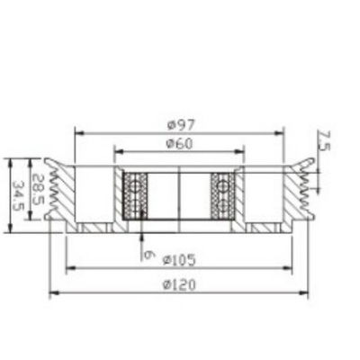 120mm 6PK Air Compressor Clutch